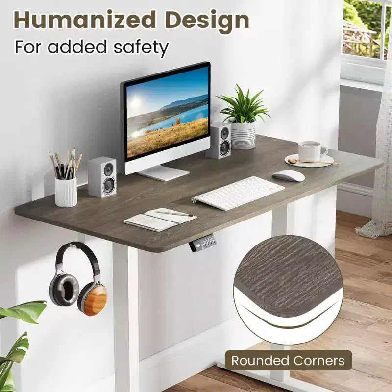 Costway Plateau de Table Monobloc 48 x 24 avec Coins Arrondis Sûrs pour Bureau à Domicile DIY Noir/Naturel/Marron Rustique/Blanc/Gris