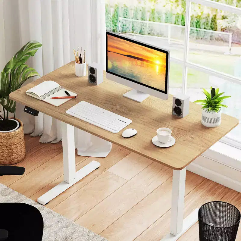 Costway Plateau de Table Monobloc 48 x 24 avec Coins Arrondis Sûrs pour Bureau à Domicile DIY Noir/Naturel/Marron Rustique/Blanc/Gris