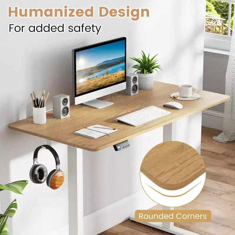 Costway Plateau de Table Monobloc 48 x 24 avec Coins Arrondis Sûrs pour Bureau à Domicile DIY Noir/Naturel/Marron Rustique/Blanc/Gris