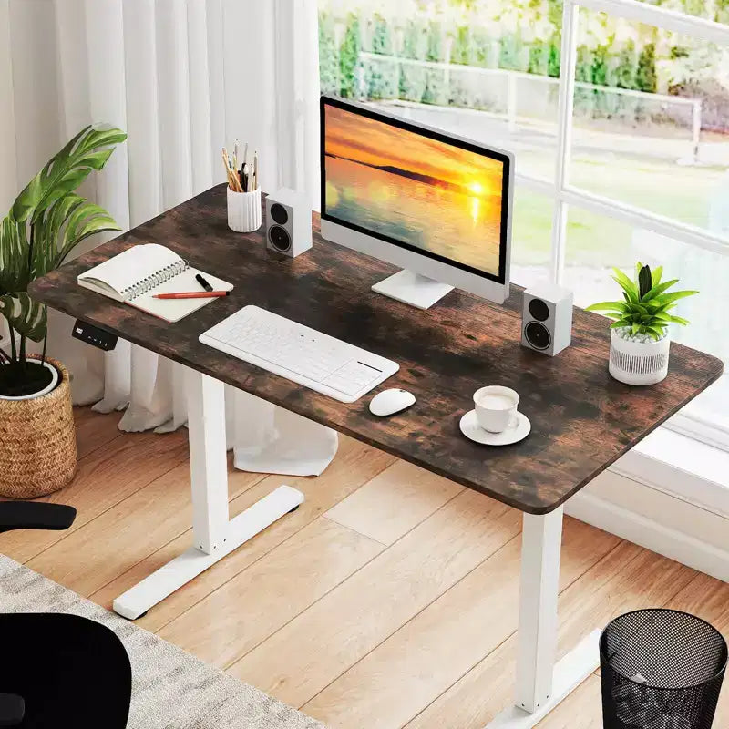 Costway Plateau de Table Monobloc 48 x 24 avec Coins Arrondis Sûrs pour Bureau à Domicile DIY Noir/Naturel/Marron Rustique/Blanc/Gris