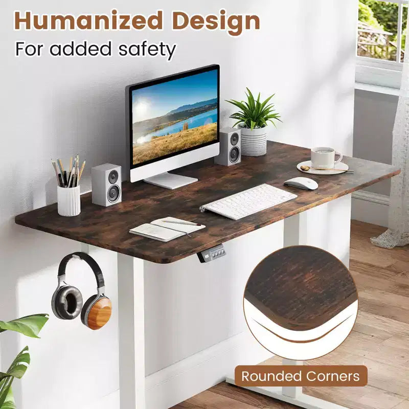 Costway Plateau de Table Monobloc 48 x 24 avec Coins Arrondis Sûrs pour Bureau à Domicile DIY Noir/Naturel/Marron Rustique/Blanc/Gris