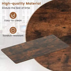 Costway Plateau de Table Monobloc 48 x 24 avec Coins Arrondis Sûrs pour Bureau à Domicile DIY Noir/Naturel/Marron Rustique/Blanc/Gris