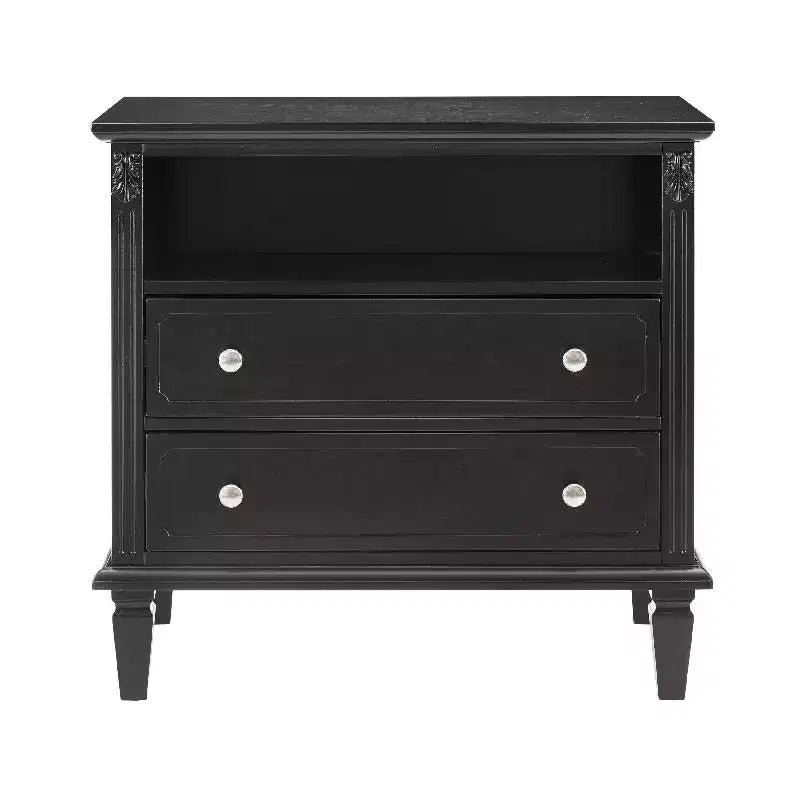 Table d'appoint avec 2 tiroirs et étagères ouvertes, Table d'appoint vintage Tables de chevet avec ports USB et prises, Support en bois, Table de chevet