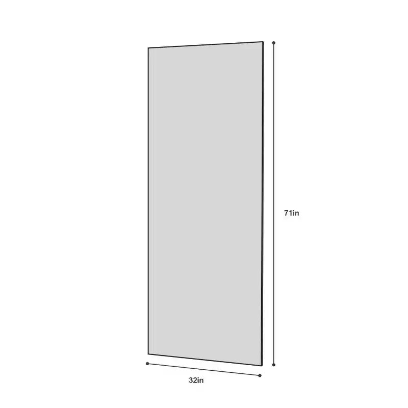Miroir rectangulaire pleine longueur TUYOHW 70x31, Miroir de courtoisie avec cadre en métal, Miroir mural pour vestiaire