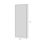 Miroir rectangulaire pleine longueur TUYOHW 70x31, Miroir de courtoisie avec cadre en métal, Miroir mural pour vestiaire