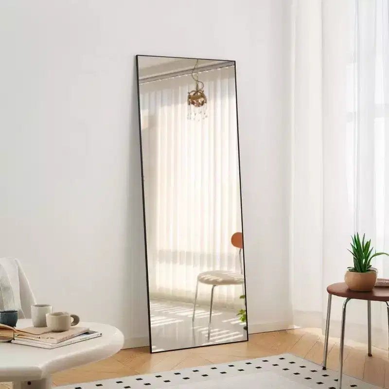 Miroir rectangulaire pleine longueur TUYOHW 70x31, Miroir de courtoisie avec cadre en métal, Miroir mural pour vestiaire