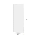 Miroir rectangulaire pleine longueur TUYOHW 70x31, Miroir de courtoisie avec cadre en métal, Miroir mural pour vestiaire