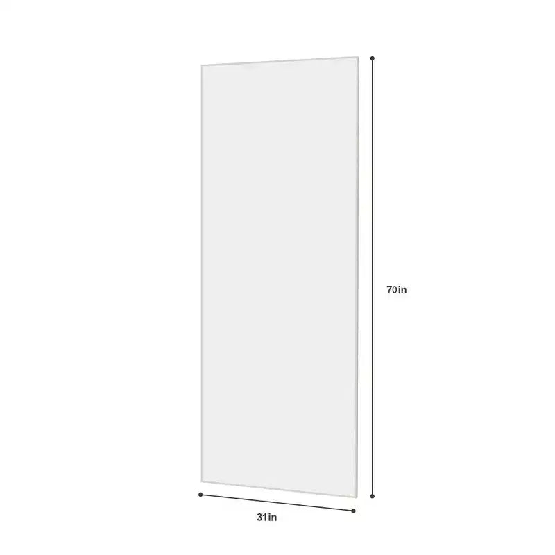 Miroir rectangulaire pleine longueur TUYOHW 70x31, Miroir de courtoisie avec cadre en métal, Miroir mural pour vestiaire
