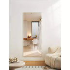 Miroir rectangulaire pleine longueur TUYOHW 70x31, Miroir de courtoisie avec cadre en métal, Miroir mural pour vestiaire