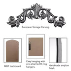 TUYOHW 66x36 Miroir arqué pleine longueur avec cadre métallique, grand miroir mural ou sur pied pour chambre à coucher, salon