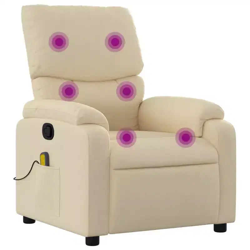 vidaXL Fauteuil de massage électrique Tissu, métal, contreplaqué