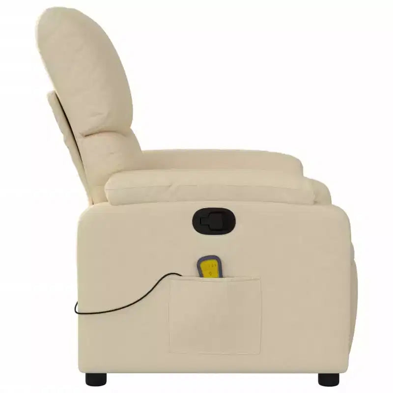 vidaXL Fauteuil de massage électrique Tissu, métal, contreplaqué