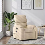 vidaXL Fauteuil de massage électrique Tissu, métal, contreplaqué