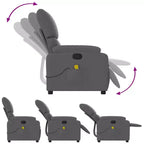 vidaXL Fauteuil de massage électrique Tissu, métal, contreplaqué