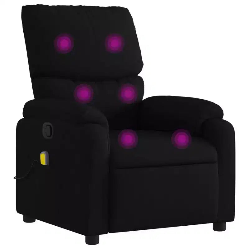 vidaXL Fauteuil de massage électrique Tissu, métal, contreplaqué