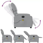 vidaXL Fauteuil de massage électrique Tissu, métal, contreplaqué