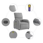 vidaXL Fauteuil de massage électrique Tissu, métal, contreplaqué