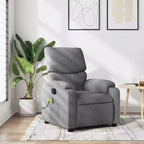 vidaXL Fauteuil de massage électrique Tissu, métal, contreplaqué