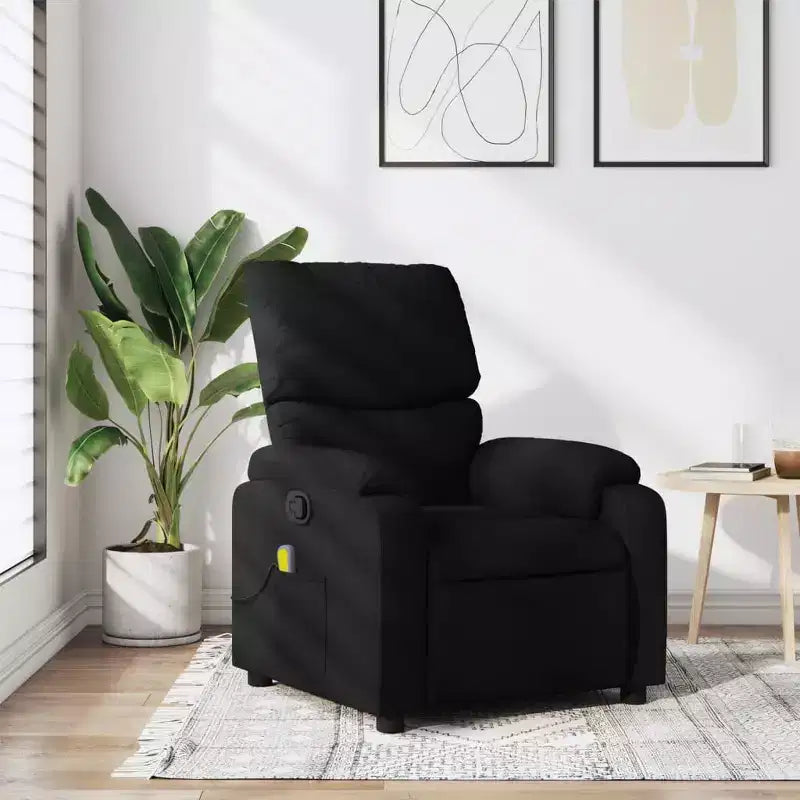 vidaXL Fauteuil de massage électrique Tissu, métal, contreplaqué