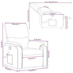 vidaXL Fauteuil de massage électrique Tissu, métal, contreplaqué