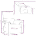 vidaXL Fauteuil de massage électrique Tissu, métal, contreplaqué