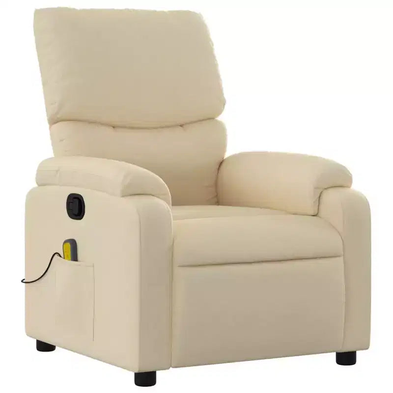 vidaXL Fauteuil de massage électrique Tissu, métal, contreplaqué