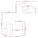 Fauteuil inclinable de massage électrique relevable vidaXL