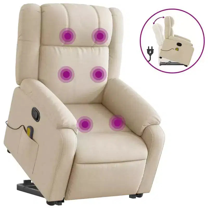 Fauteuil inclinable de massage électrique relevable vidaXL
