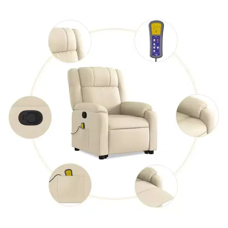 Fauteuil inclinable de massage électrique relevable vidaXL