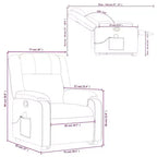 Fauteuil inclinable de massage électrique relevable vidaXL