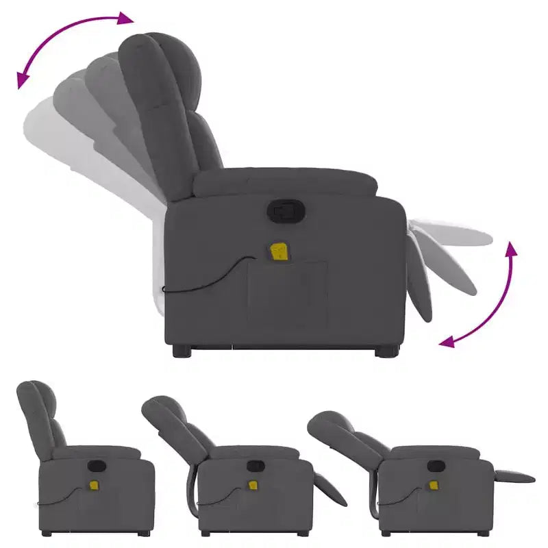 Fauteuil inclinable de massage électrique relevable vidaXL