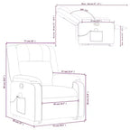 Fauteuil inclinable de massage électrique relevable vidaXL