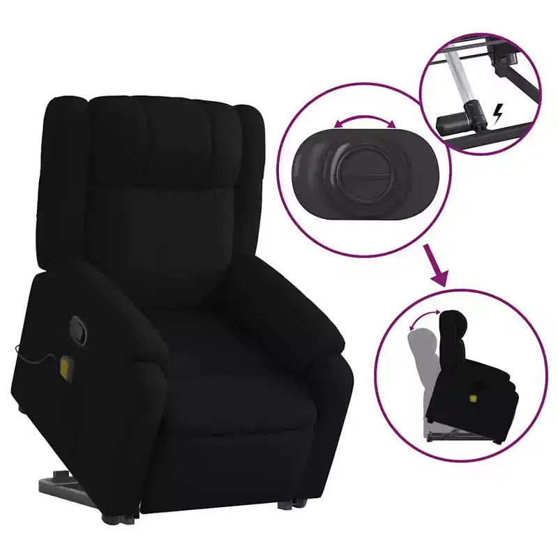 Fauteuil inclinable de massage électrique relevable vidaXL