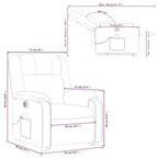 Fauteuil inclinable de massage électrique relevable vidaXL