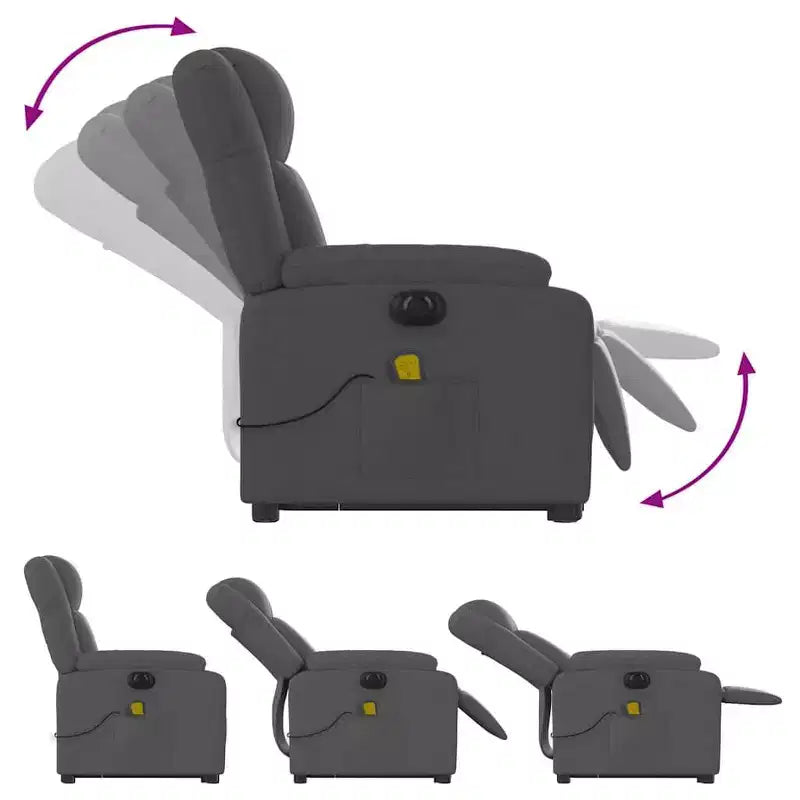 Fauteuil inclinable de massage électrique relevable vidaXL