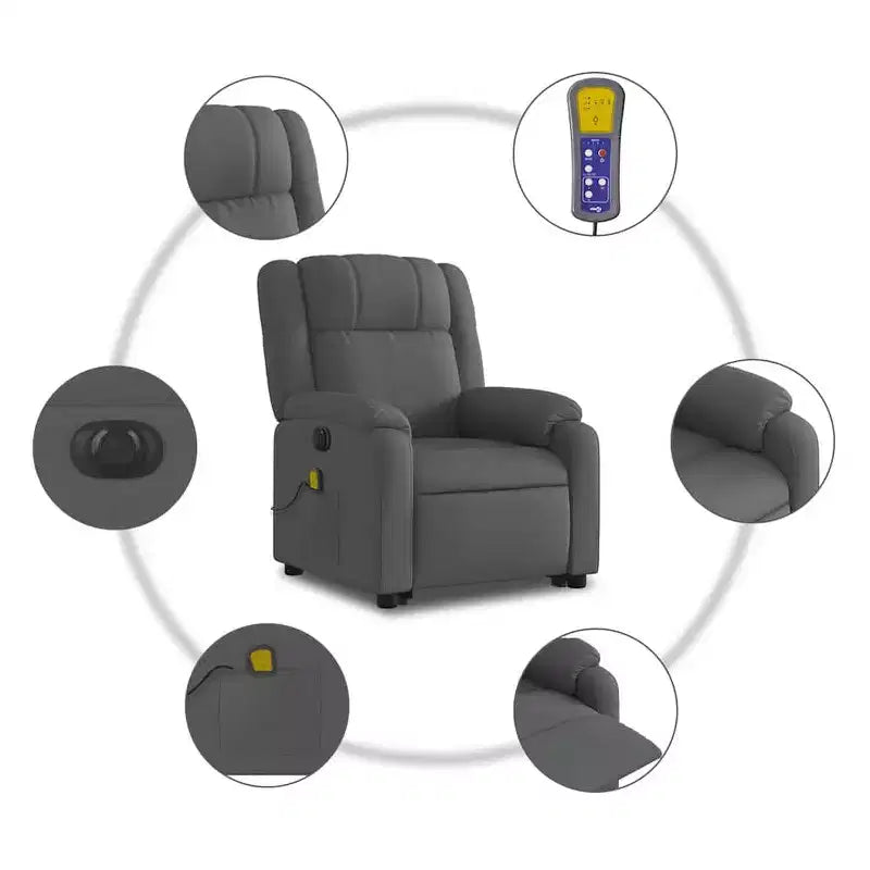 Fauteuil inclinable de massage électrique relevable vidaXL