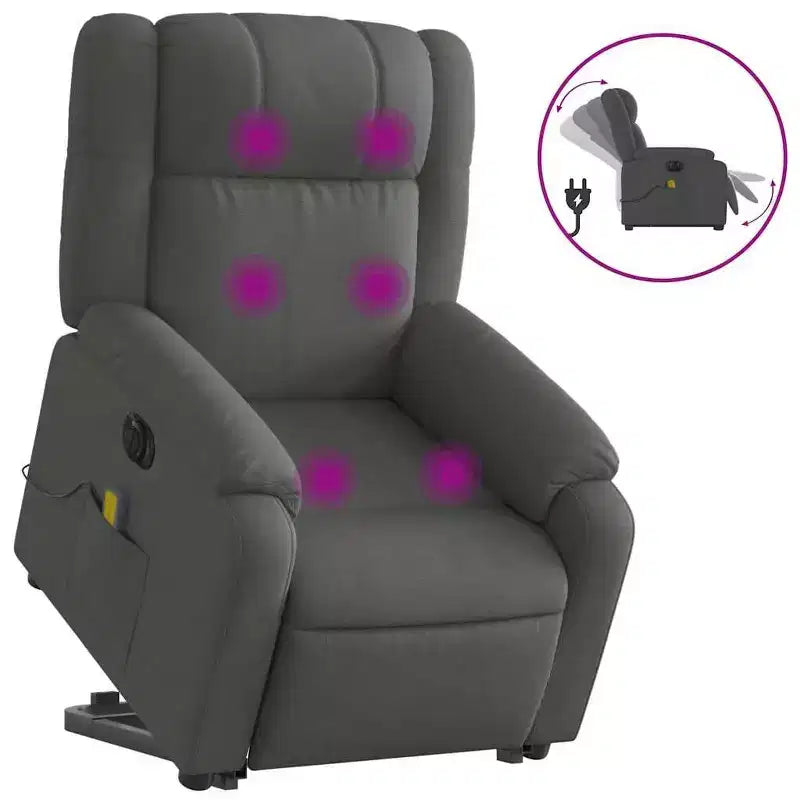 Fauteuil inclinable de massage électrique relevable vidaXL