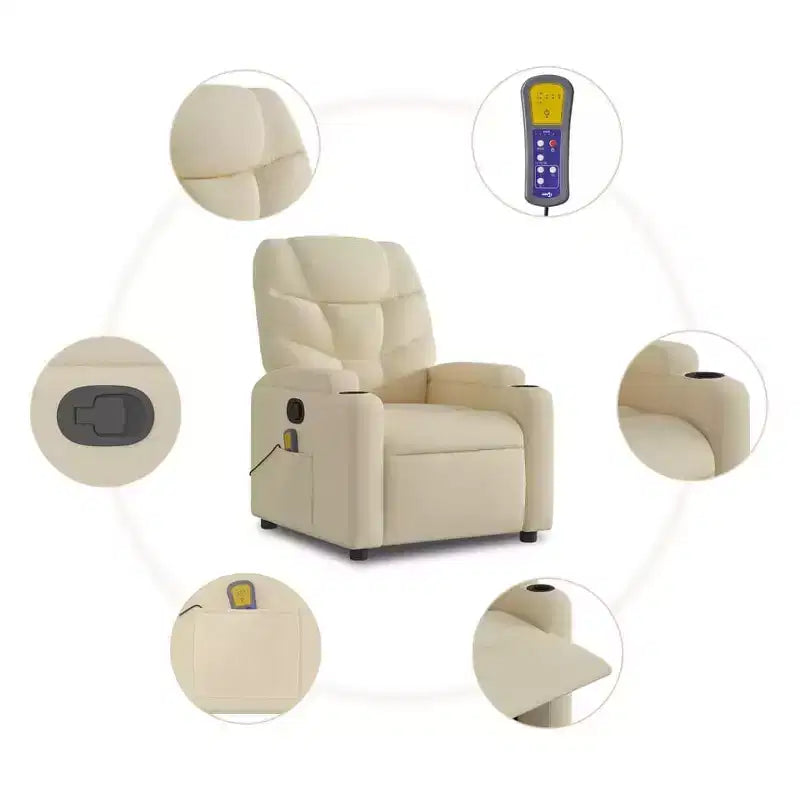 vidaXL Fauteuil inclinable de massage électrique