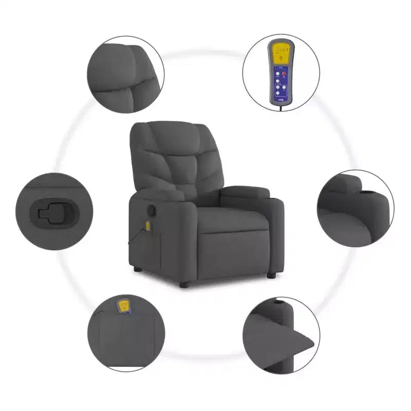 vidaXL Fauteuil inclinable de massage électrique