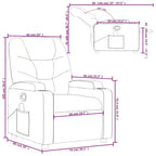 vidaXL Fauteuil inclinable de massage électrique