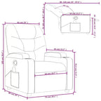 vidaXL Fauteuil inclinable de massage électrique