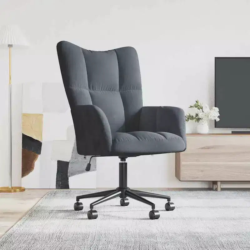 vidaXL Chaise relax en velours gris clair (100 % polyester), acier Standard
