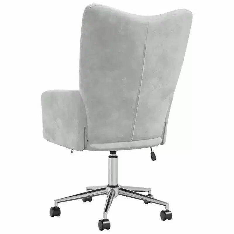 vidaXL Chaise relax en velours gris clair (100 % polyester), acier Standard