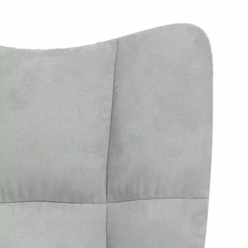vidaXL Chaise relax en velours gris clair (100 % polyester), acier Standard