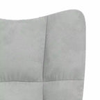 vidaXL Chaise relax en velours gris clair (100 % polyester), acier Standard
