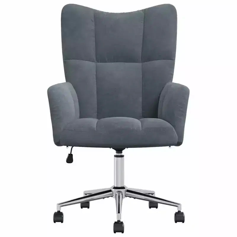 vidaXL Chaise relax en velours gris clair (100 % polyester), acier Standard