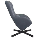 vidaXL Fauteuil œuf gris clair 63 x 73 x 90 cm Velours