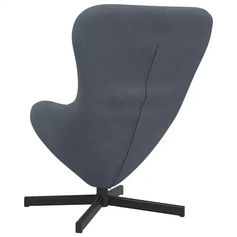 vidaXL Fauteuil œuf gris clair 63 x 73 x 90 cm Velours