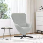 vidaXL Fauteuil œuf gris clair 63 x 73 x 90 cm Velours