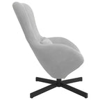 vidaXL Fauteuil œuf gris clair 63 x 73 x 90 cm Velours